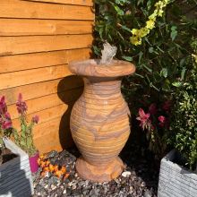 Rainbow Cascading Vase 60cm Natural Stone Solar Water Feature