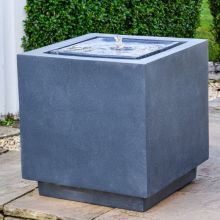Ivyline Elite LED Cube Granite Contemporary Water Feature