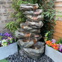 8 Tier Woodland Solar Water Feature