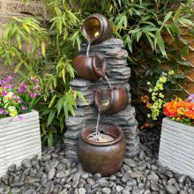 Mini 4 Pots on Stone Traditional Water Feature