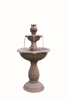 3 Tier Rust Classic Solar Water Feature