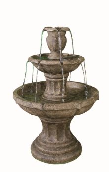 3 Tier Classic Stone Classic Solar Water Feature