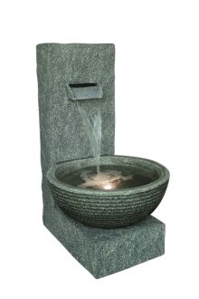 Grey Wall Cascade Contemporary Water Feature