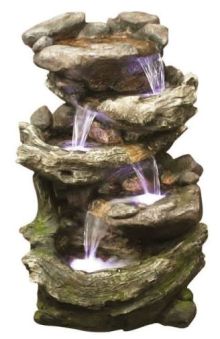 Rock & Wood Falls Woodland Water Feature