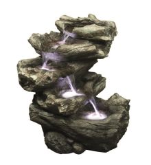 4 Fall Driftwood Woodland Solar Water Feature