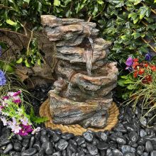 Dacite Rock Effect Solar Water Feature