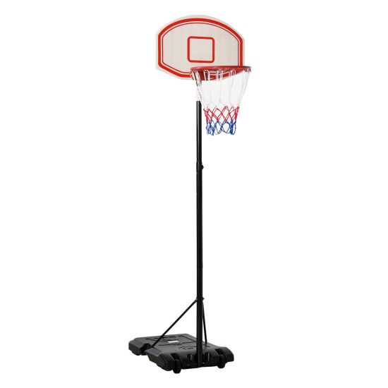 Portable Basketball Stand 175-215cm Adjustable Height Sturdy Rim Hoop Base Net 